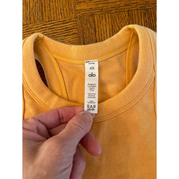 ALO SEAMLESS DELIGHT BRA GOLDEN ORANGE XS - Picture 2 of 4